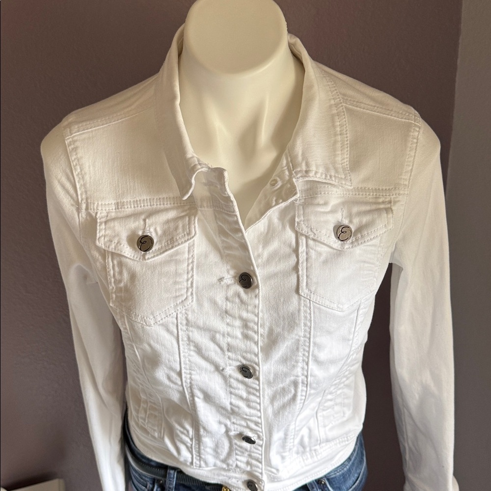 Earl Jeans White Jean Jacket - Picture 4 of 7